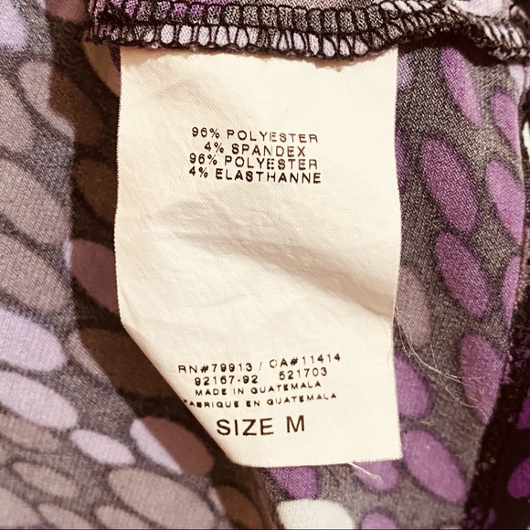 Motherhood Maternity Vneck Purple print 3/4 Sleeve Dress size M - Picture 12 of 12